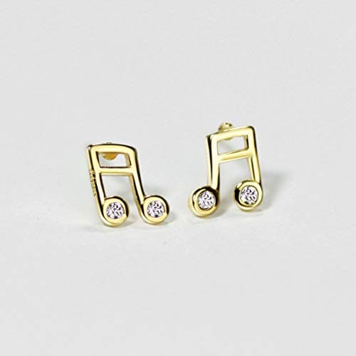 Michooyel 14K Gold Plated Cubic Zirconia Stud Earrings for Women