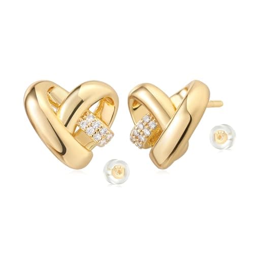 MYEARS Gold Stud Earrings 14K Gold Filled Hypoallergenic Everyday Jewelry