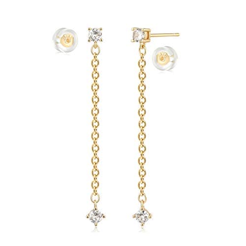 MYEARS Gold Stud Earrings 14K Gold Filled Hypoallergenic Everyday Jewelry
