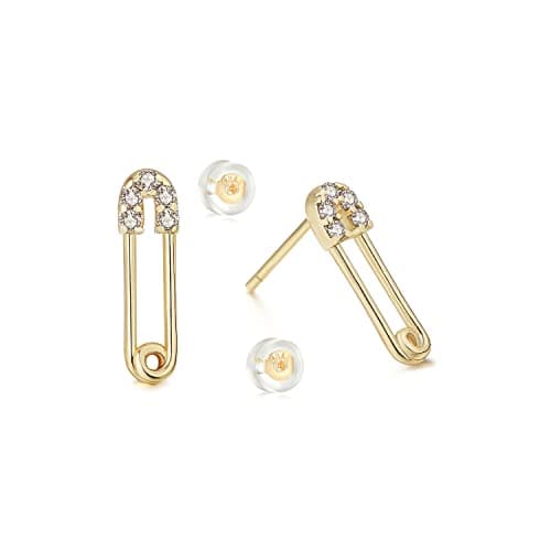 MYEARS Gold Stud Earrings 14K Gold Filled Hypoallergenic Everyday Jewelry