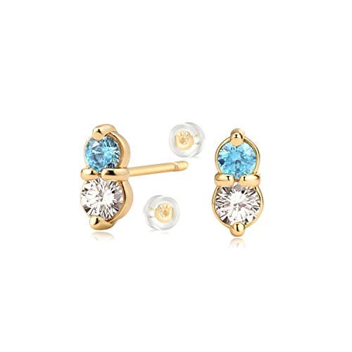 MYEARS Gold Stud Earrings 14K Gold Filled Hypoallergenic Everyday Jewelry