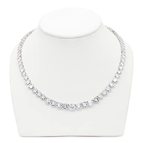 Lavencious Tennis AAA CZ Necklace for Bridal and Evening Party