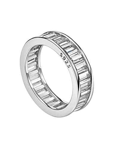 Michooyel Emerald Cut Eternity Ring for Women