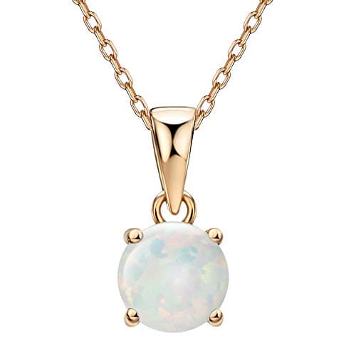 Michooyel Opal Pendant Necklace for Women