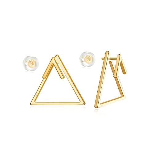 MYEARS Gold Stud Earrings 14K Gold Filled Hypoallergenic Everyday Jewelry