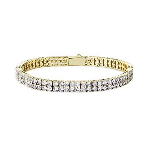 Iced Out Cubic Zirconia Tennis Bracelet for Men and Women