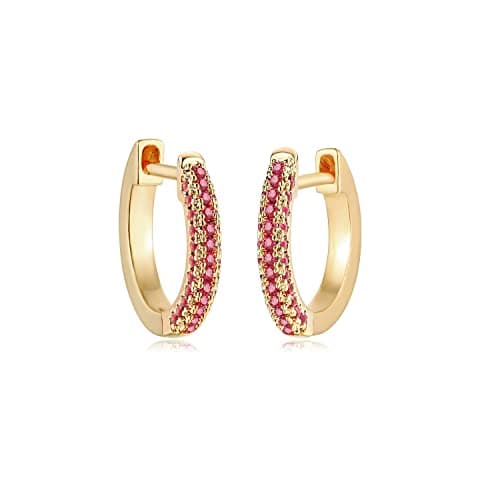 MYEARS Gold Hoop Huggie Earrings 14K Gold Filled Hypoallergenic Jewelry