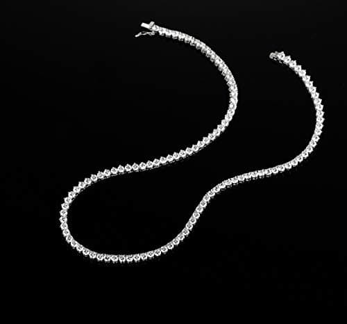Refined Title: VOLUKA CZ Tennis Chain for Women and Men
