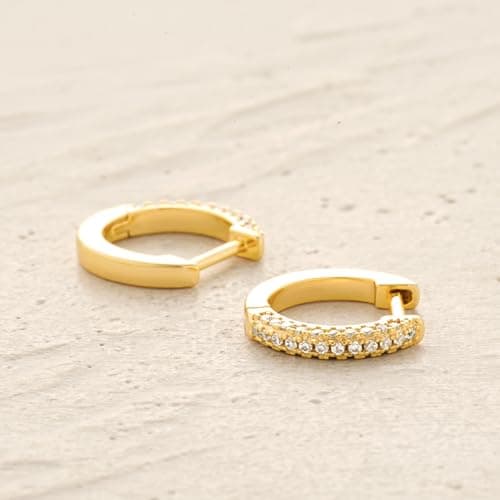 MYEARS Gold Hoop Huggie Earrings 14K Gold Filled Hypoallergenic Jewelry