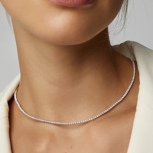 Dainty Tennis Necklace for Women