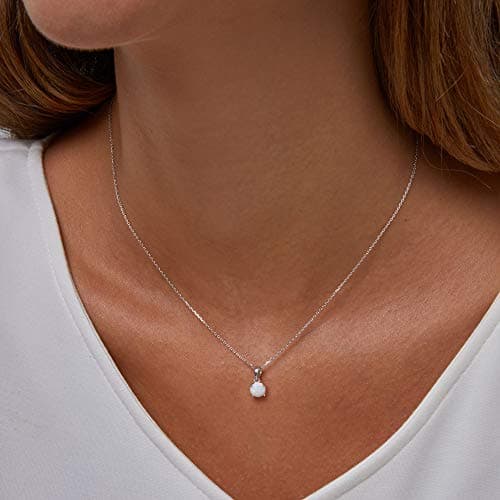 Michooyel Opal Pendant Necklace for Women
