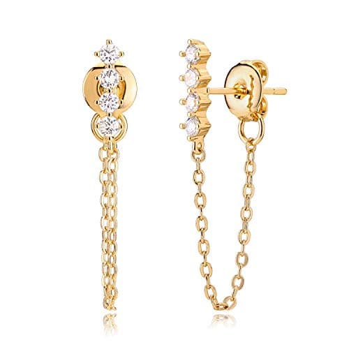 MYEARS Gold Stud Earrings 14K Gold Filled Hypoallergenic Everyday Jewelry