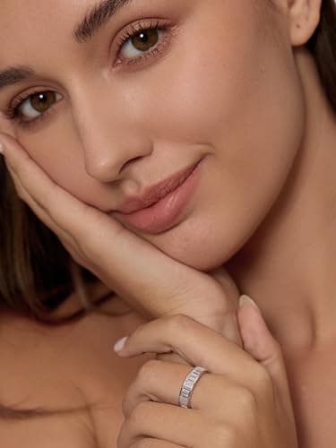 Michooyel Emerald Cut Eternity Ring for Women