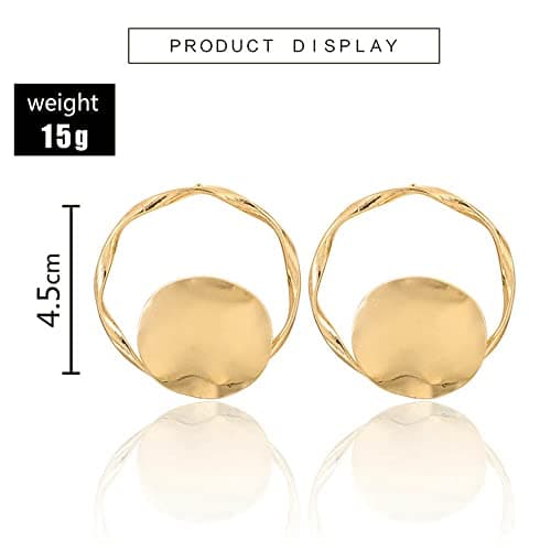 Doubnine Gold Hoop Stud Earrings for Women Minimalist Fashion Jewelry