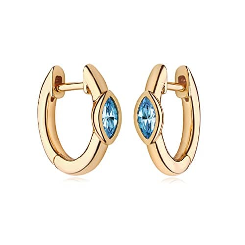 MYEARS Gold Hoop Huggie Earrings 14K Gold Filled Hypoallergenic Jewelry