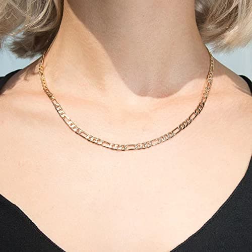 Michooyel 925 Sterling Silver Figaro Necklace for Men and Women