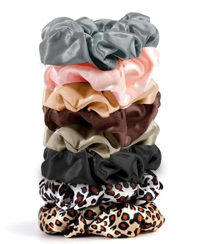 8 Pack Satin Hair Scrunchies for Women