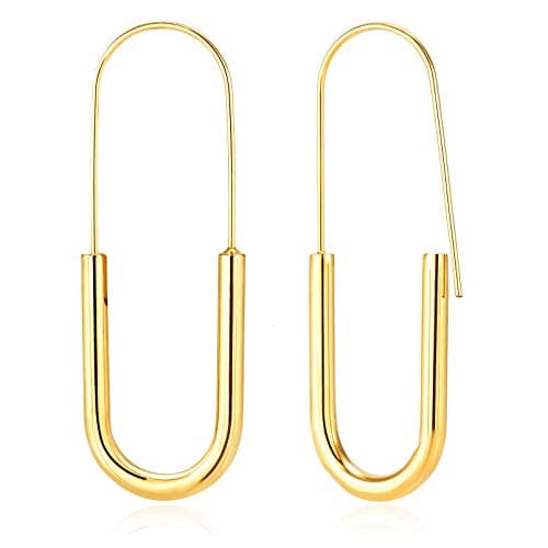 Lane Woods Minimalist Hoop Earrings: Gold Plated Trendy Jewelry for Women