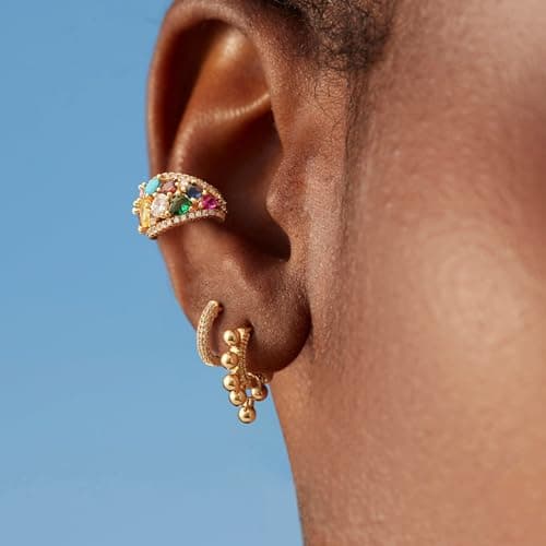 MYEARS Gold Hoop Huggie Earrings 14K Gold Filled Hypoallergenic Jewelry