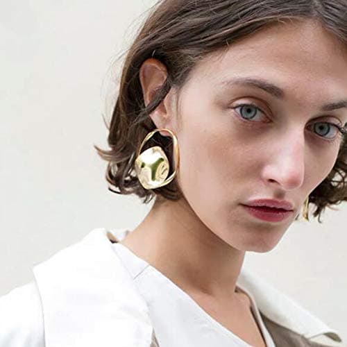 Doubnine Gold Hoop Stud Earrings for Women Minimalist Fashion Jewelry