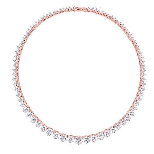 Lavencious Tennis AAA CZ Necklace for Bridal and Evening Party