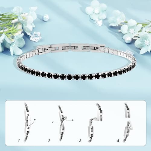 Dainty Stainless Steel Tennis Bracelets for Men and Women