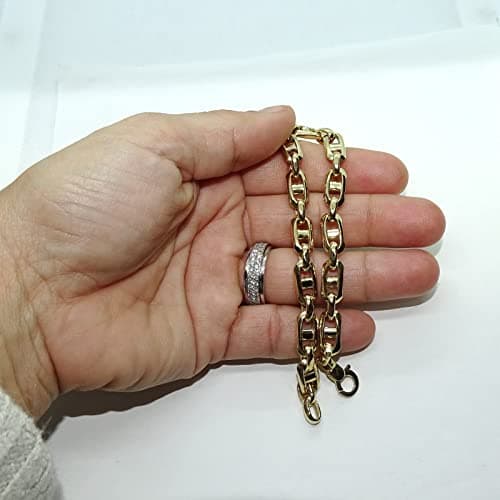 Never Say Never 18K Gold Mens Bangle 21.5cm | 8g Yellow Gold | Italian Jewelry | Gift