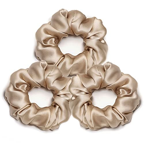 Refined title: Michooyel 3-Pack Mulberry Silk Hair Scrunchies for Women