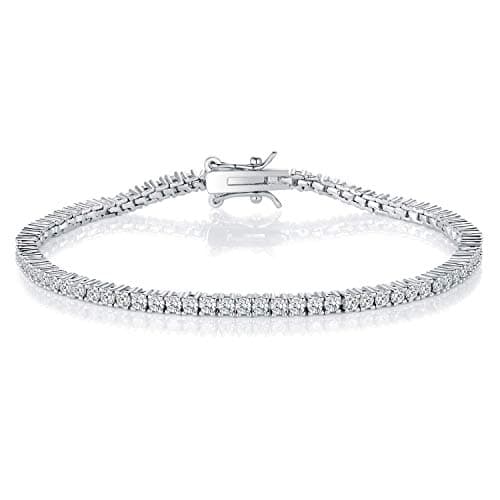 Gemsme 2.0MM Tennis Bracelet for Women and Men, 18K Gold Plated Cubic Zirconia Tennis Bracelet