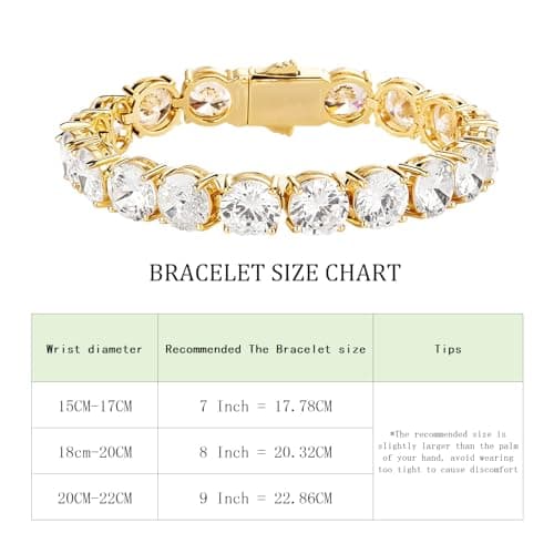 OYOGAA 10MM Diamond Tennis Bracelet for Men and Women