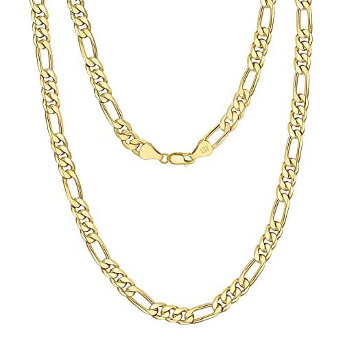 Michooyel 925 Sterling Silver Figaro Necklace for Men and Women
