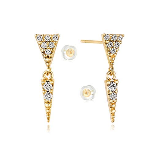 MYEARS Gold Stud Earrings 14K Gold Filled Hypoallergenic Everyday Jewelry