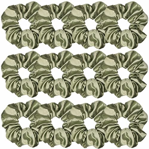 12 Pcs Satin Silk Hair Scrunchies for Women and Girls