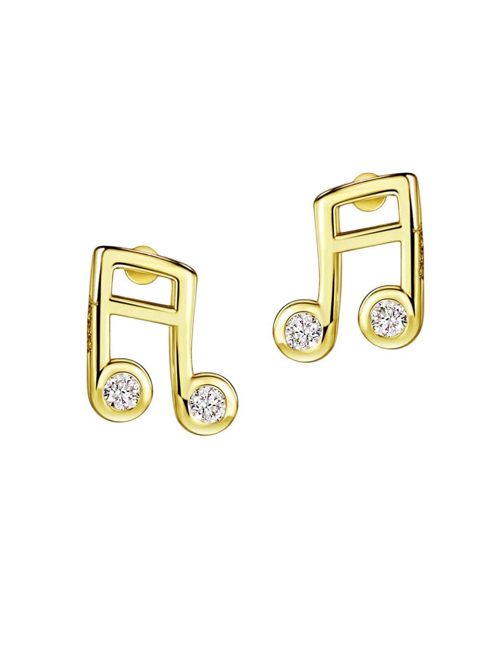 Michooyel 14K Gold Plated Cubic Zirconia Stud Earrings for Women