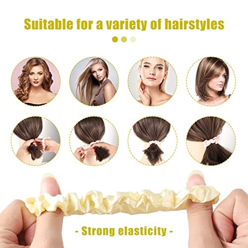 Satin Scrunchies, Silk Hair Ties for Women and Girls