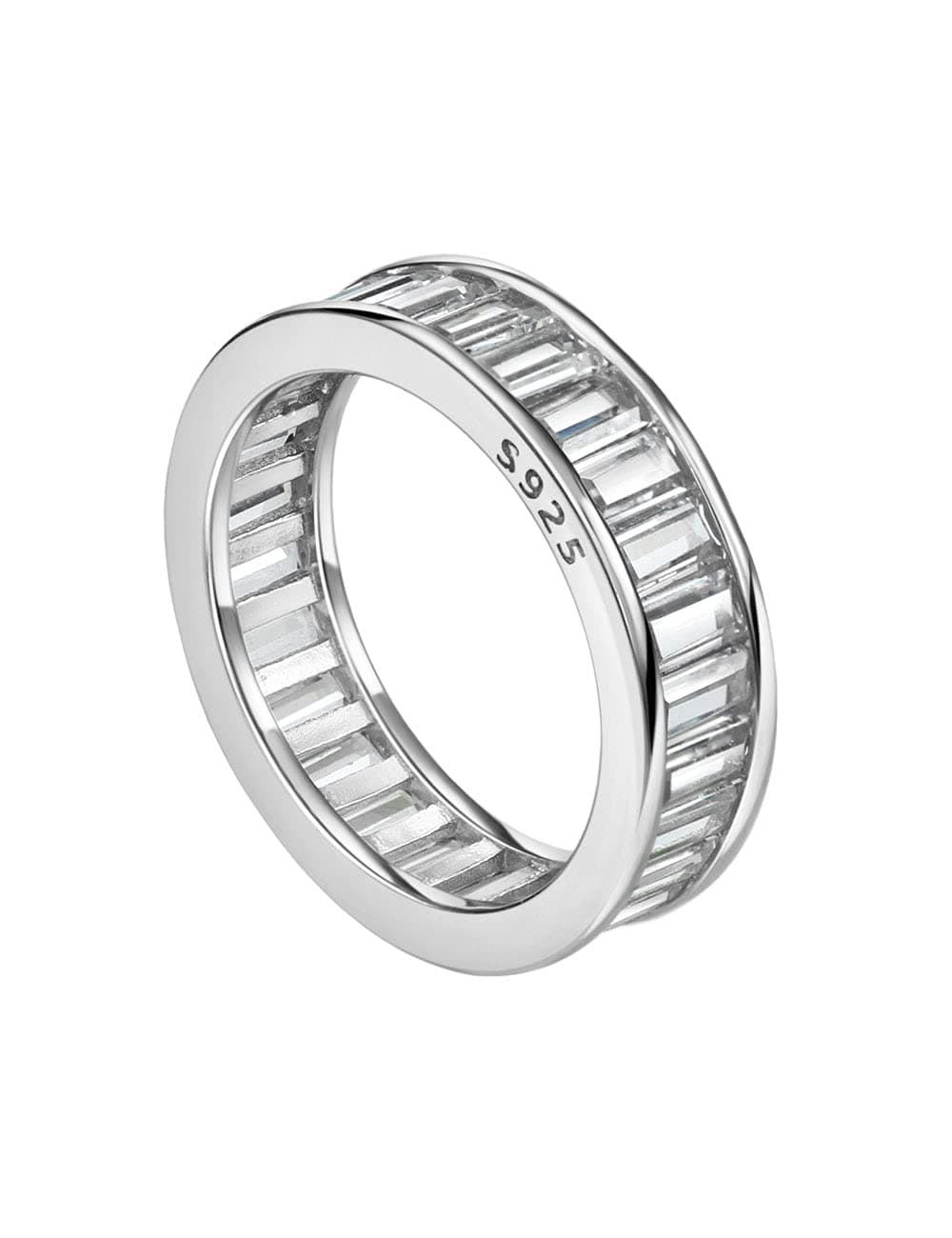 Michooyel Emerald Cut Eternity Ring for Women