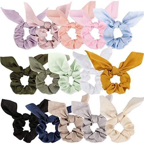 Sure, here's a refined and simplified title based on the keywords provided:

Ondder Hair Scrunchies 15 Pcs - Cute Bow Ribbon Elastic Hair Ties Floral & Fruit Print