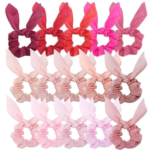 Sure, here's a refined and simplified title based on the keywords provided:

Ondder Hair Scrunchies 15 Pcs - Cute Bow Ribbon Elastic Hair Ties Floral & Fruit Print