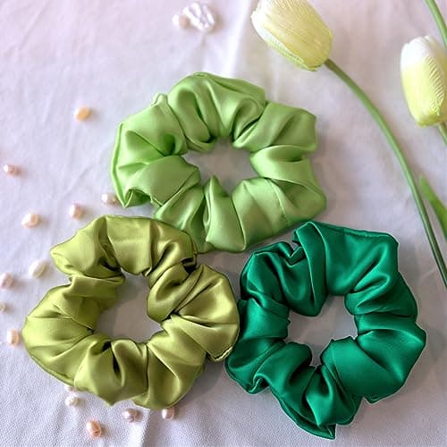 Refined title: Michooyel 3-Pack Mulberry Silk Hair Scrunchies for Women