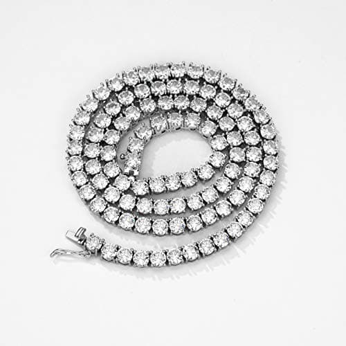 Iced Out Tennis Necklace with 5A Cubic Zirconia Stones