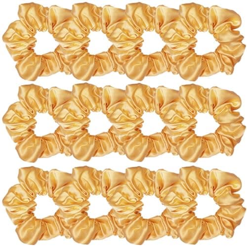 12 Pcs Satin Silk Hair Scrunchies for Women and Girls