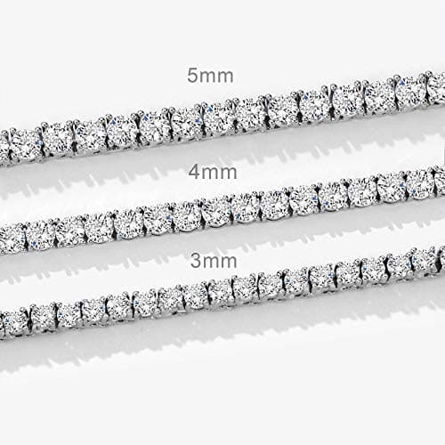 Iced Out Tennis Necklace with 5A Cubic Zirconia Stones