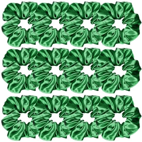 12 Pcs Satin Silk Hair Scrunchies for Women and Girls
