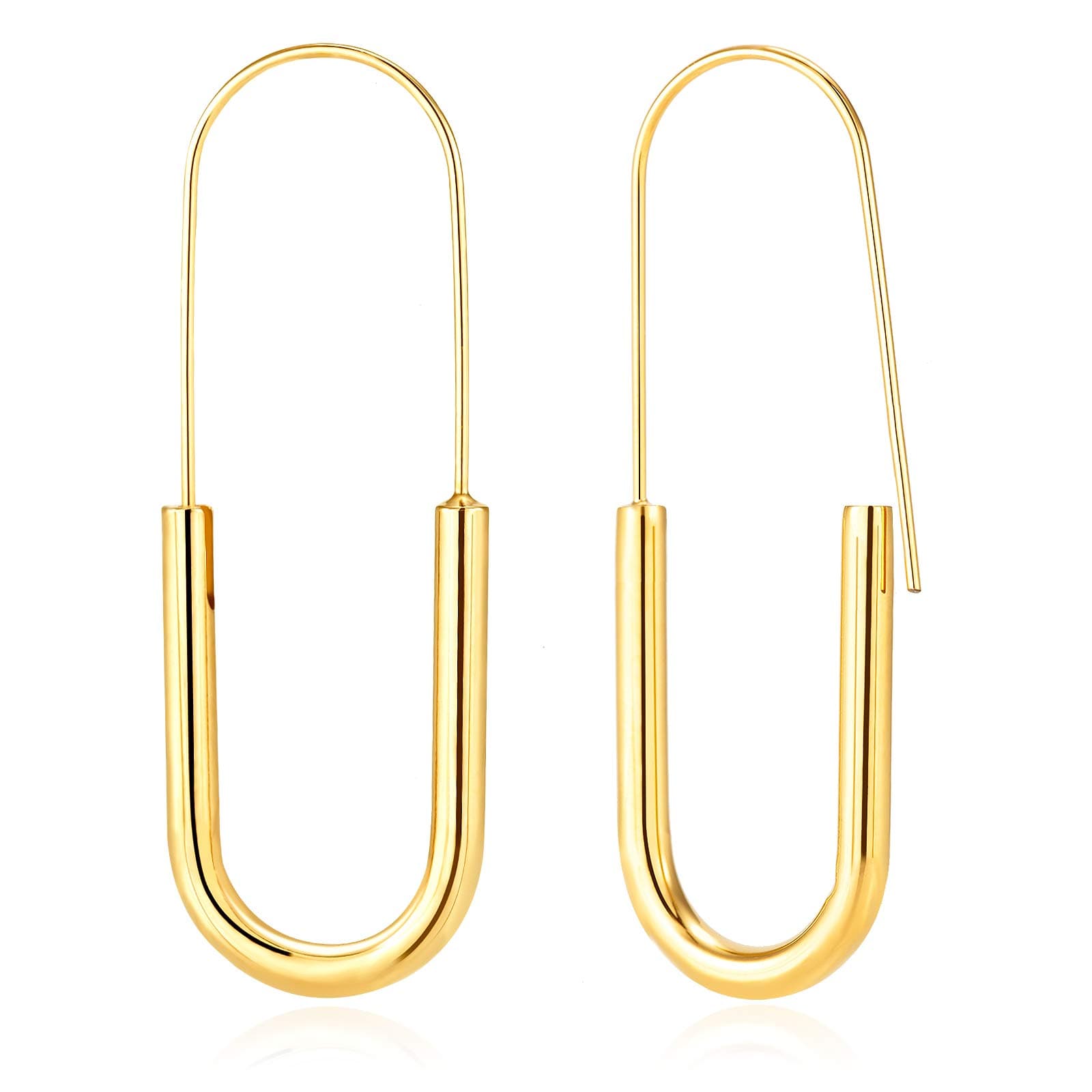 Lane Woods Minimalist Hoop Earrings: Gold Plated Trendy Jewelry for Women