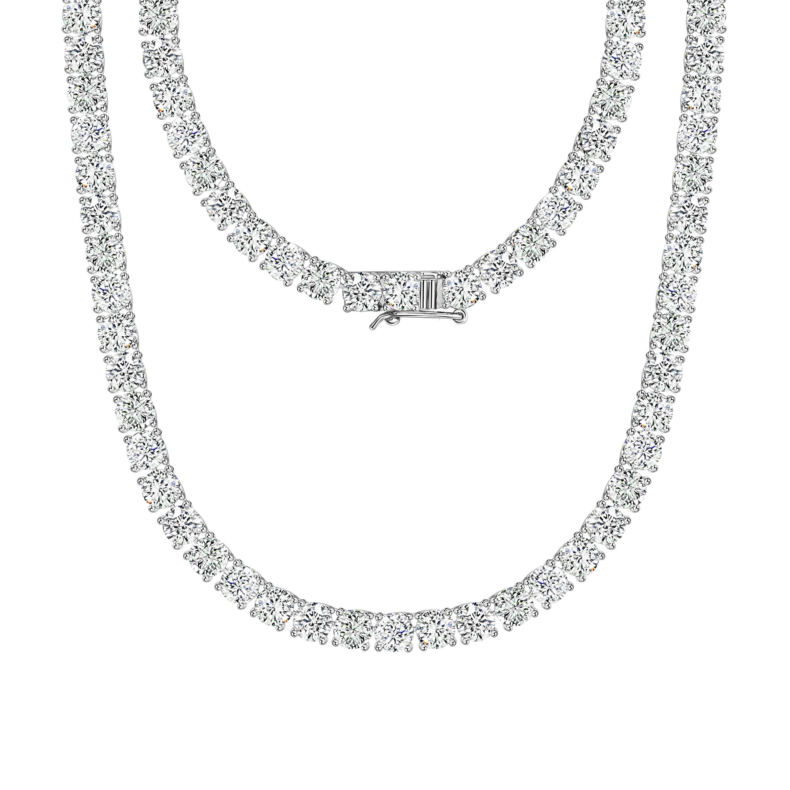 Iced Out Tennis Necklace with 5A Cubic Zirconia Stones