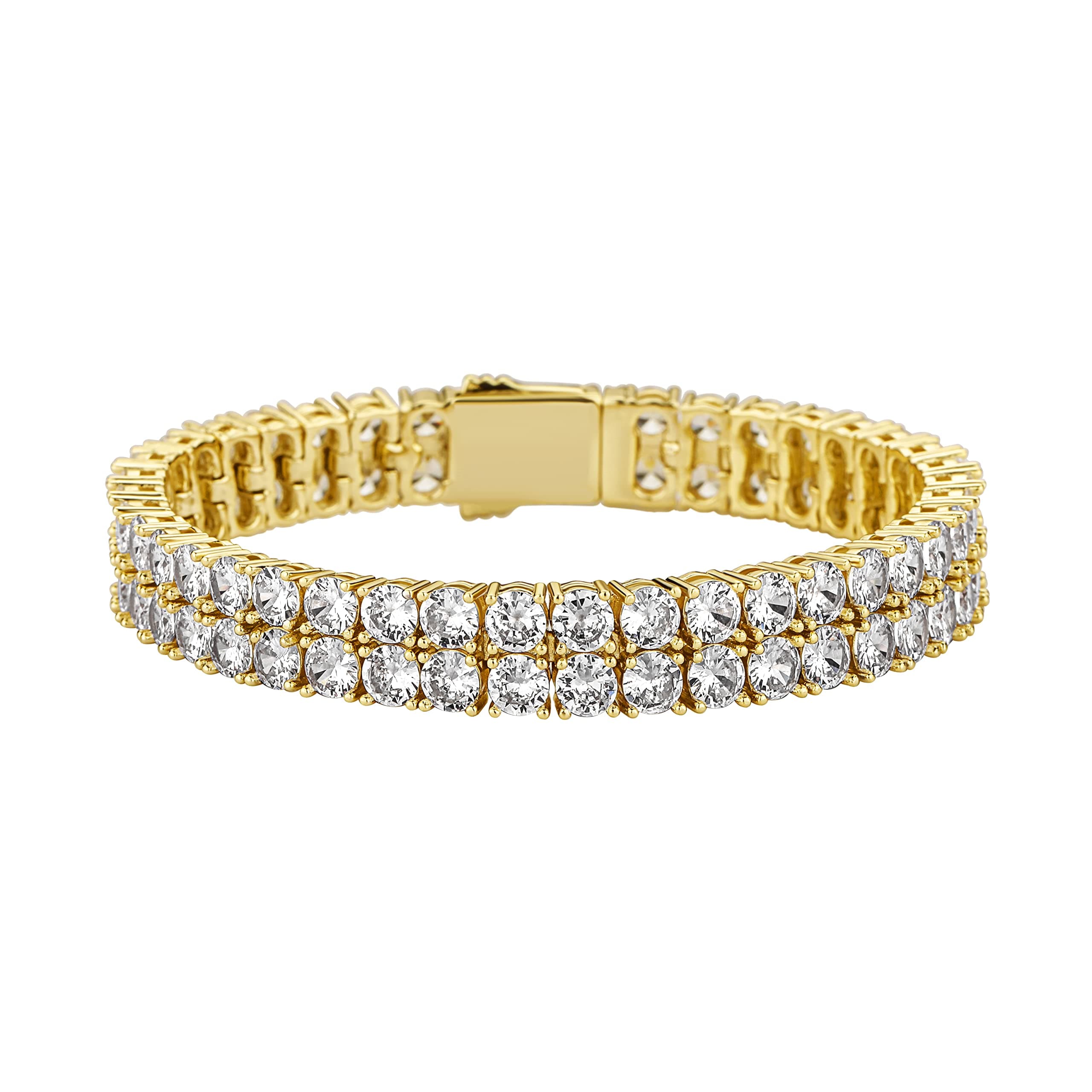 Iced Out Cubic Zirconia Tennis Bracelet for Men and Women