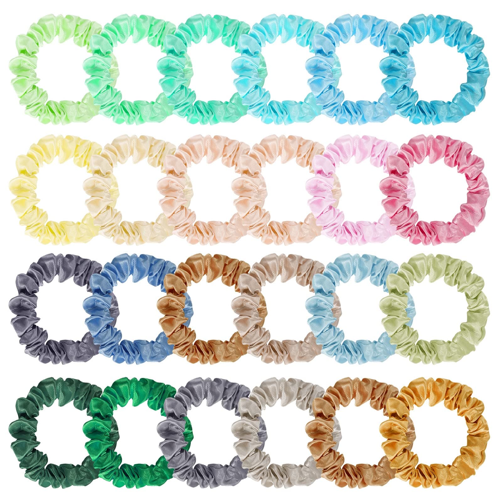Satin Scrunchies, Silk Hair Ties for Women and Girls